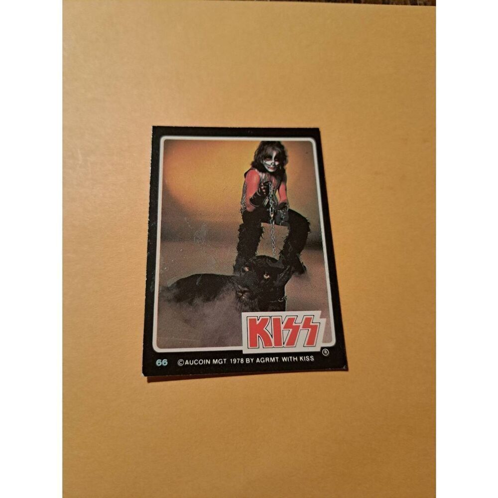 Vintage 1978 Aucoin Management AGRMT KISS Trading Card No 66 Collectible Rock